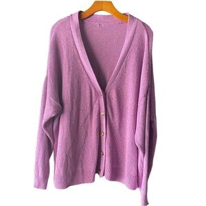 Oversized pink cardigan